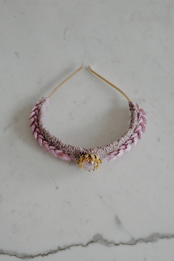 Violet Handmade Brocade Crown
