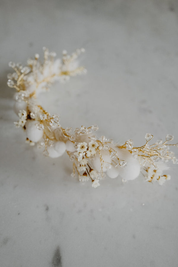 Snowwhite Handmade Flower Headpiece