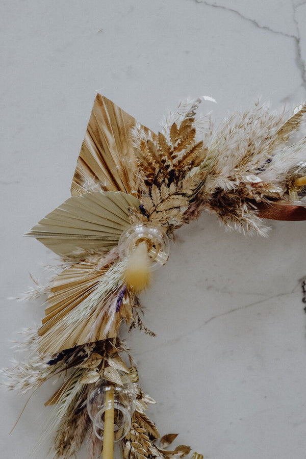 Blueberry Handmade Dried Flower Hoop - 40cm