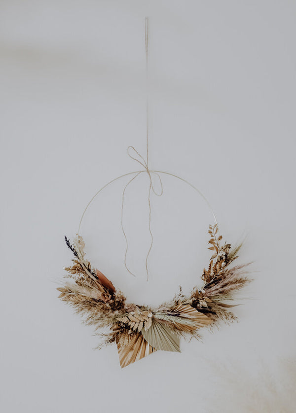 Blueberry Handmade Dried Flower Hoop - 40cm