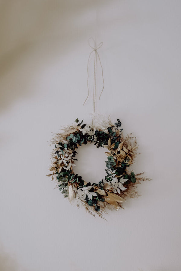 Dried Flower Christmas Wreath Greenery