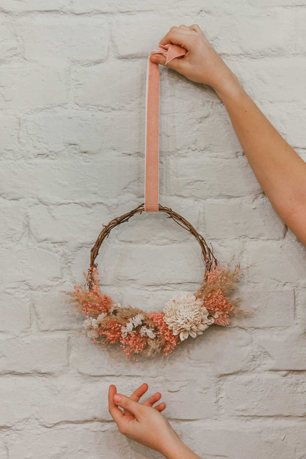 Handmade Dried Flower Hoop Alina