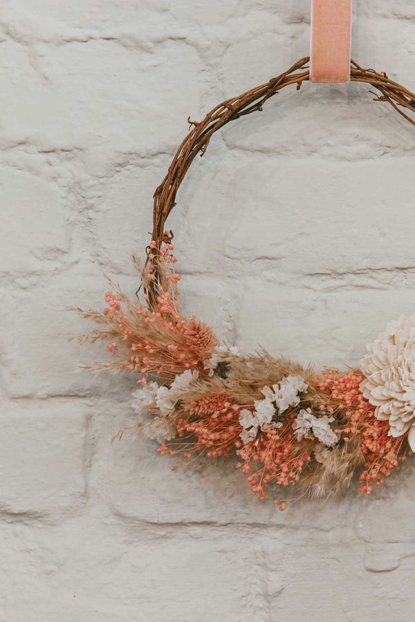 Handmade Dried Flower Hoop Alina