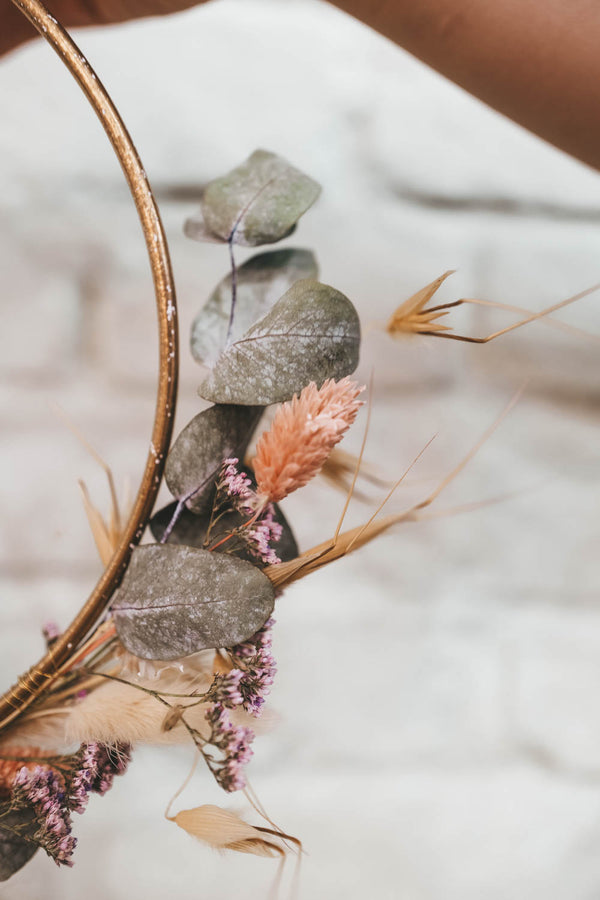 Handmade Dried Flower Hoop Chiara Small