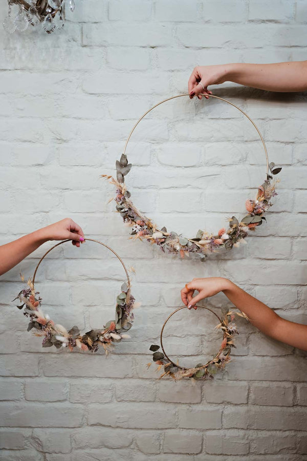 Handmade Dried Flower Hoop Chiara Big