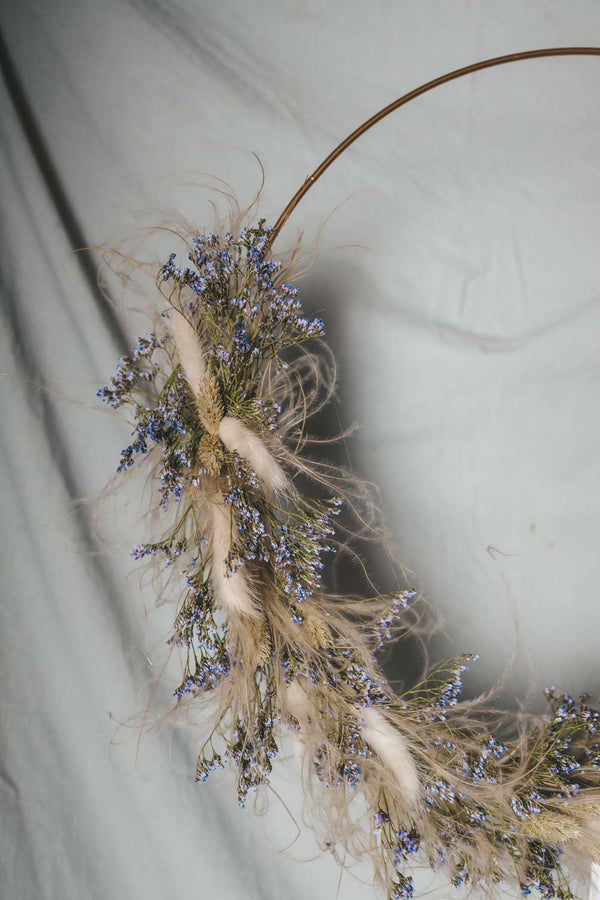 Handmade Dried Flower Hoop Paris