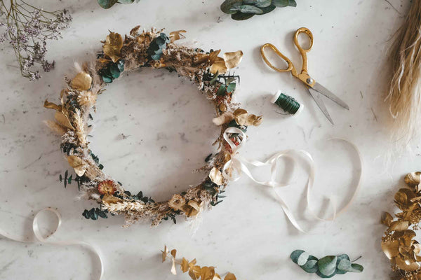 Handmade Dried Flower Hoop Flora