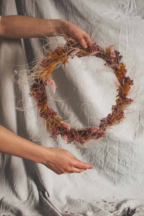 Handmade Dried Flower Hoop Bella