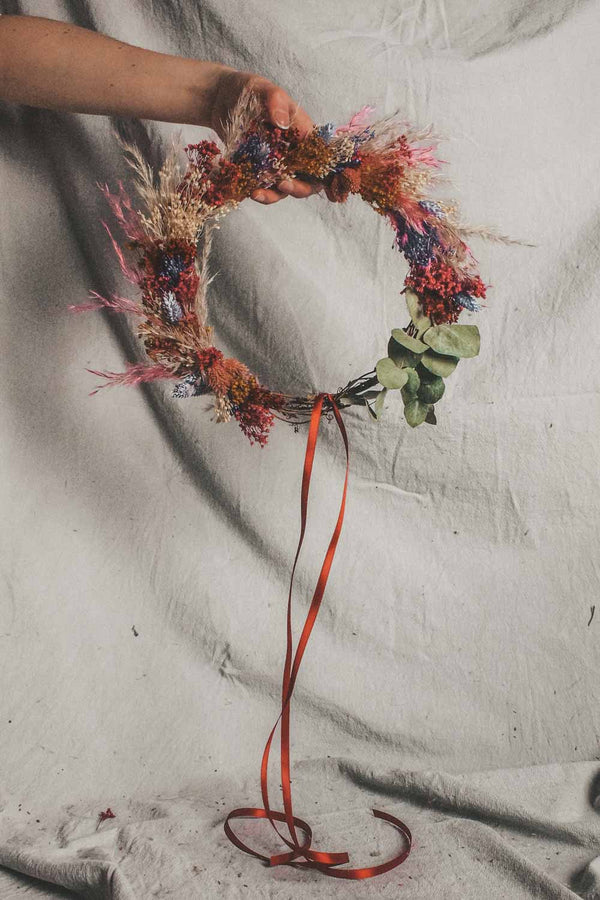 Handmade Dried Flower Hoop Alena