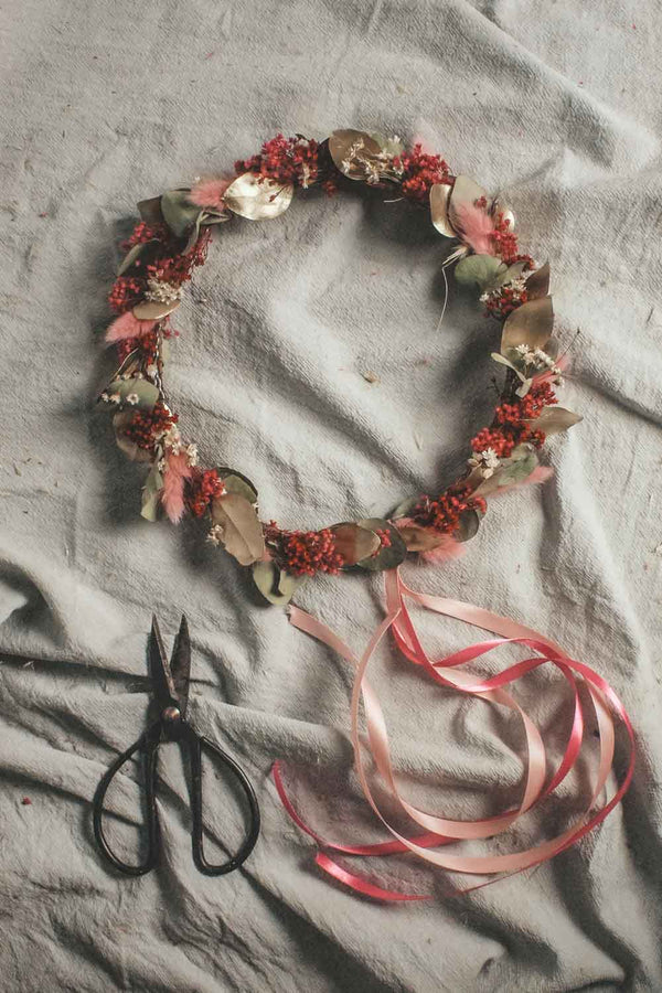 Handmade Dried Flower Hoop Lilly