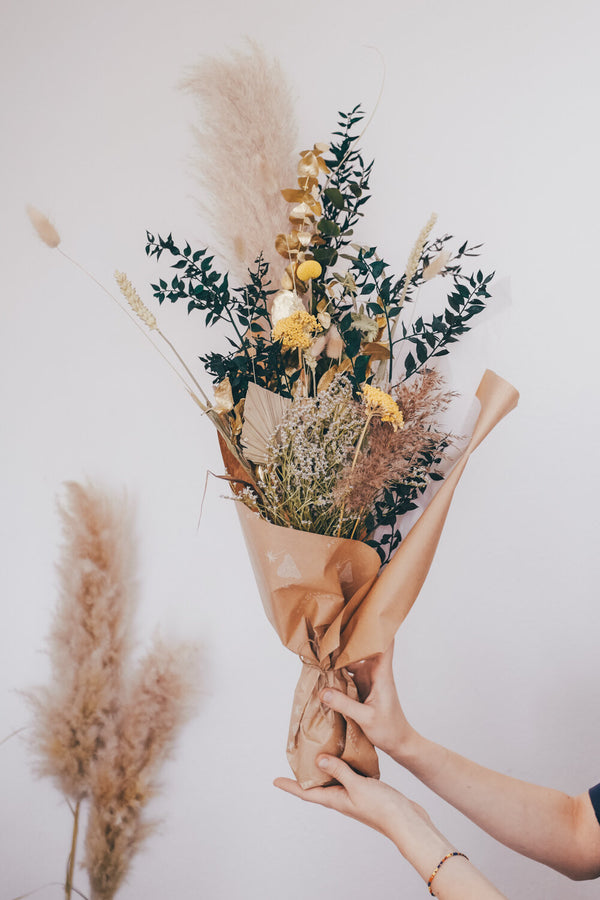 Mustard Large Dried Flower Bouquet