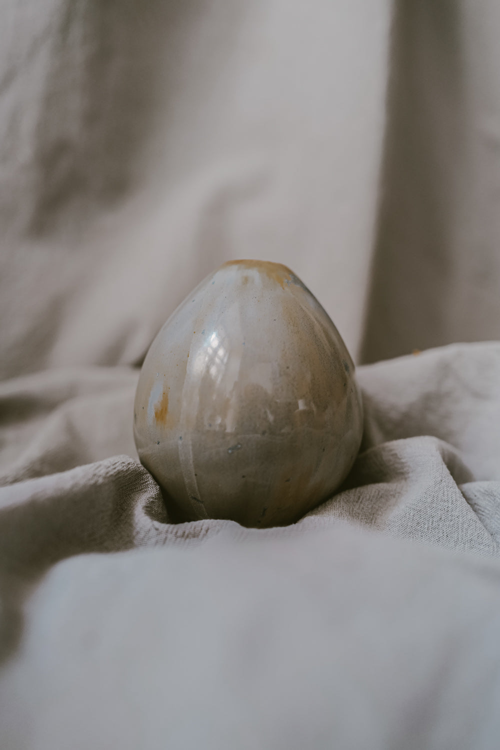 White Egg Vase