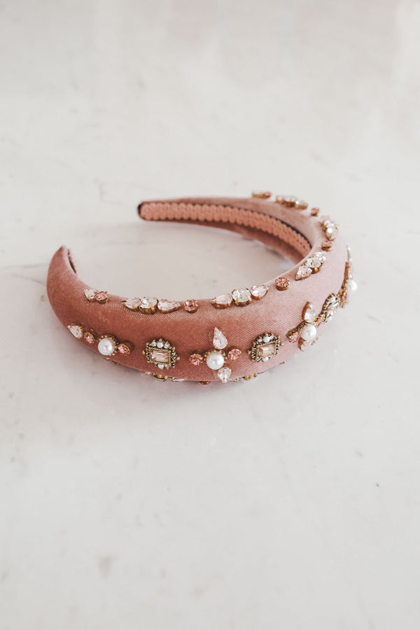 Headband Brocade Rosé