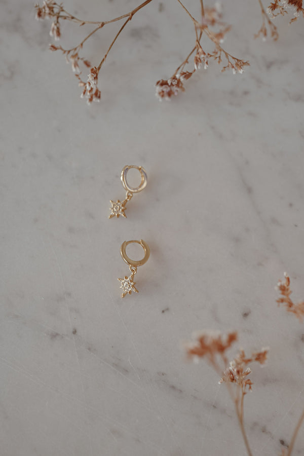 Into the Sky 18k Gold Hoops
