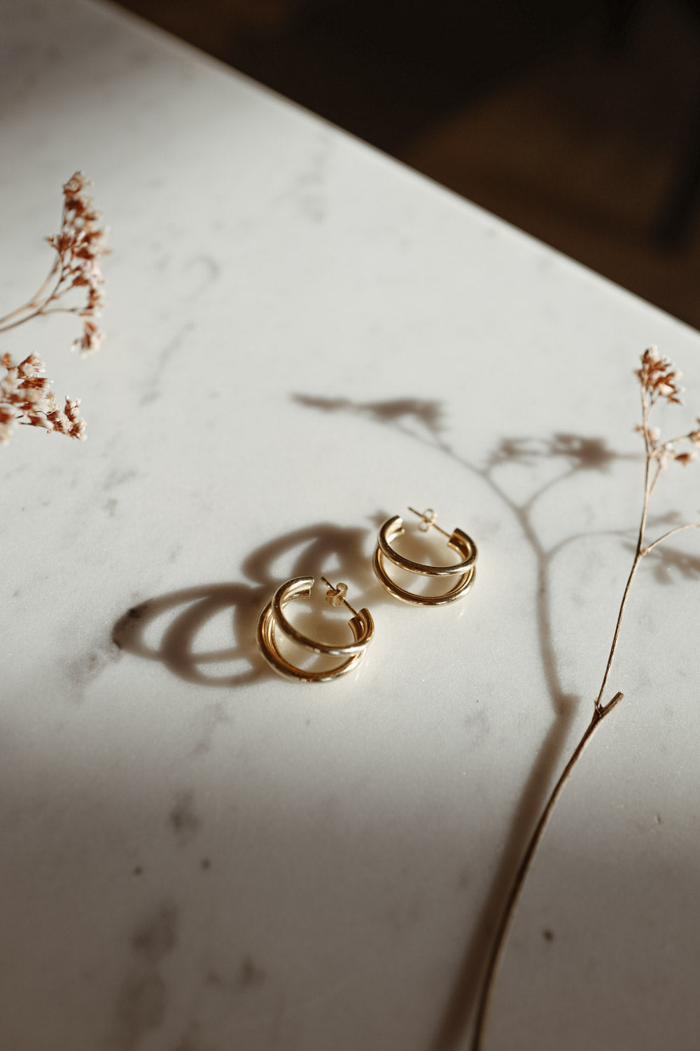 Tiny Clara 18k Gold Earrings