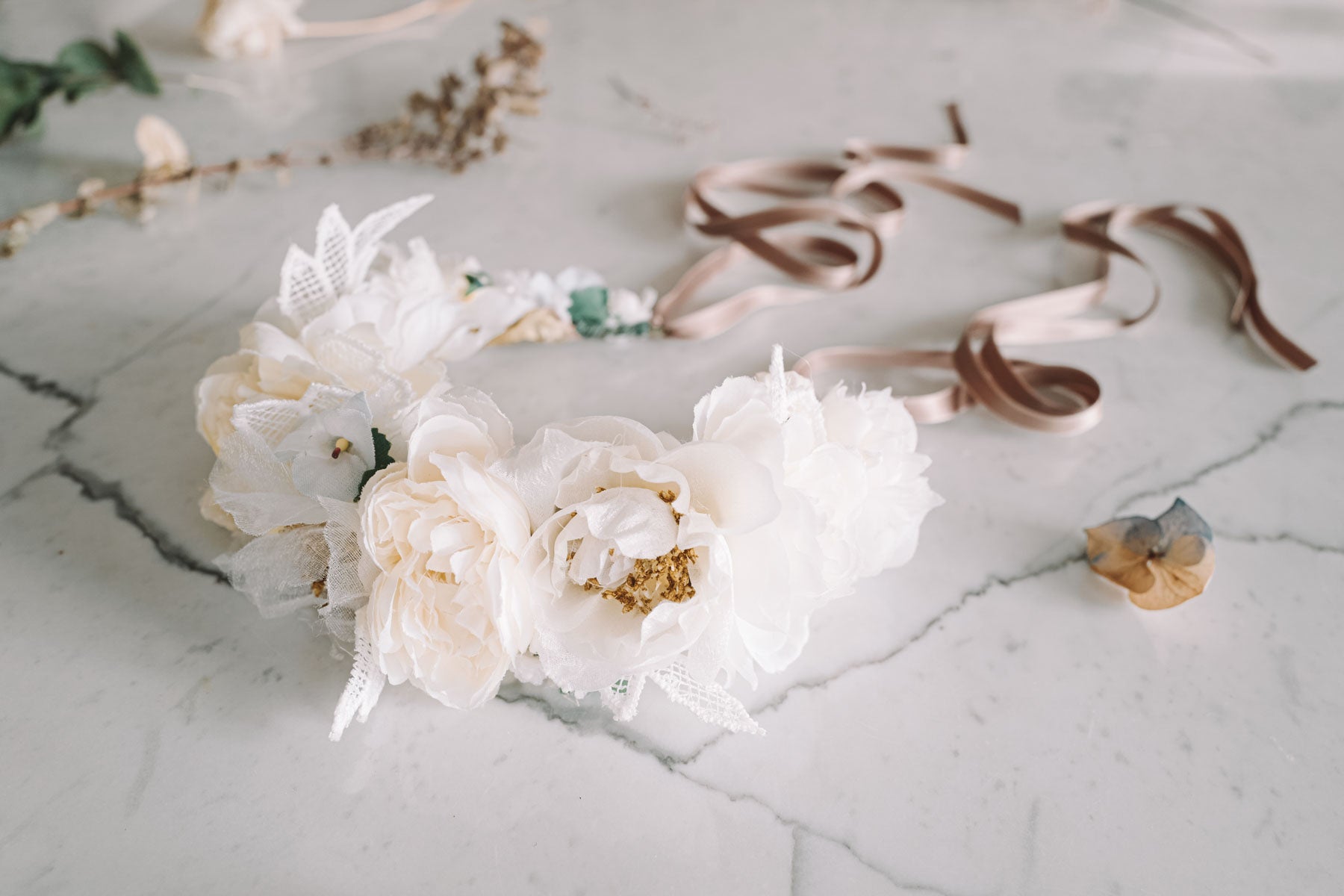 Sarah Handmade Queen Flowercrown Bridal