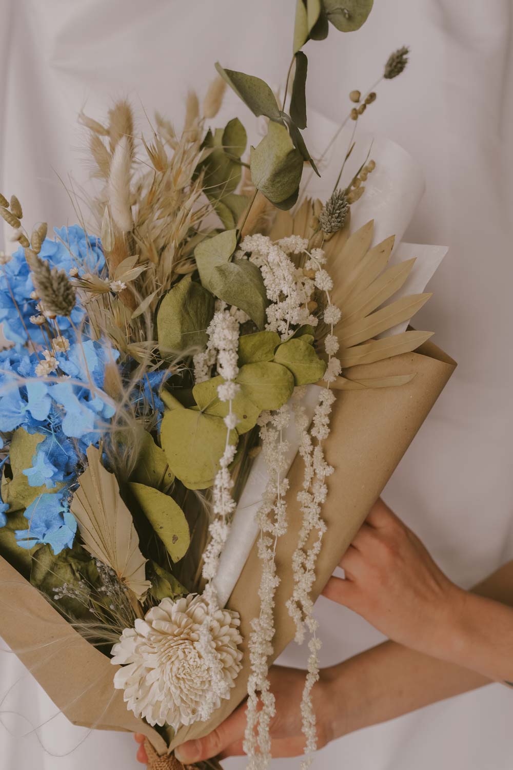 Bouquet of preserved and everlasting Electric Blue