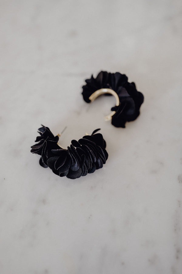 Black Sunflower Hoops