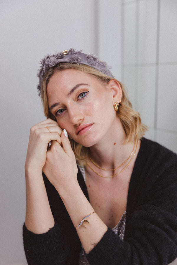 Headband Silver Frays