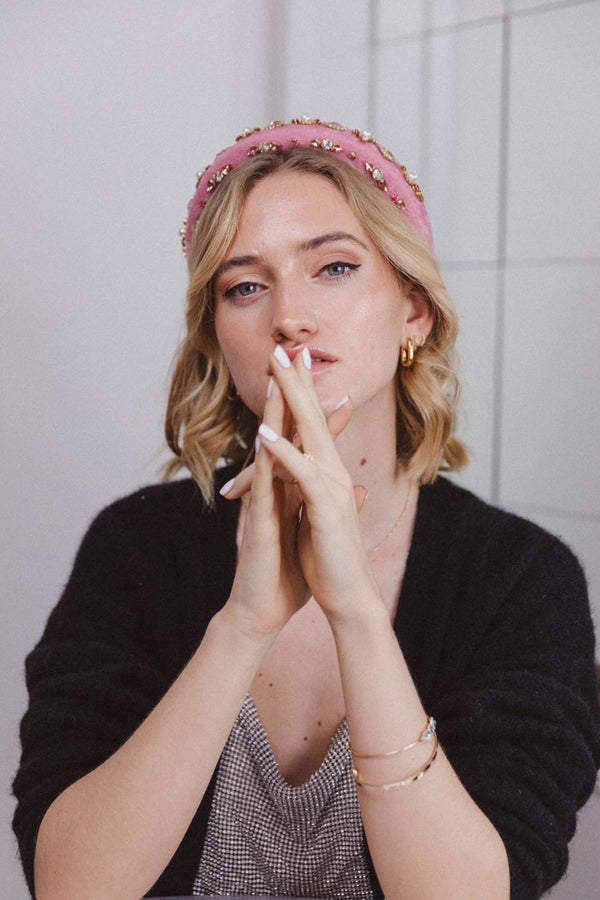 Headband Brocade Rosé