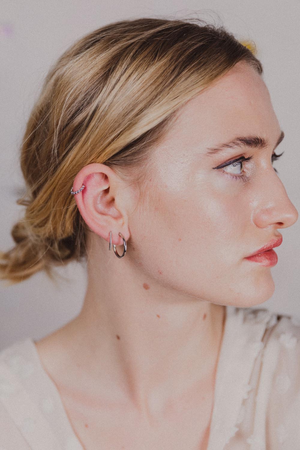Dots Sterling Silver Hoops