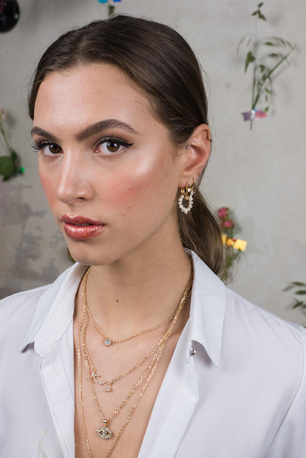 Sister Pearl Hoops Earrings