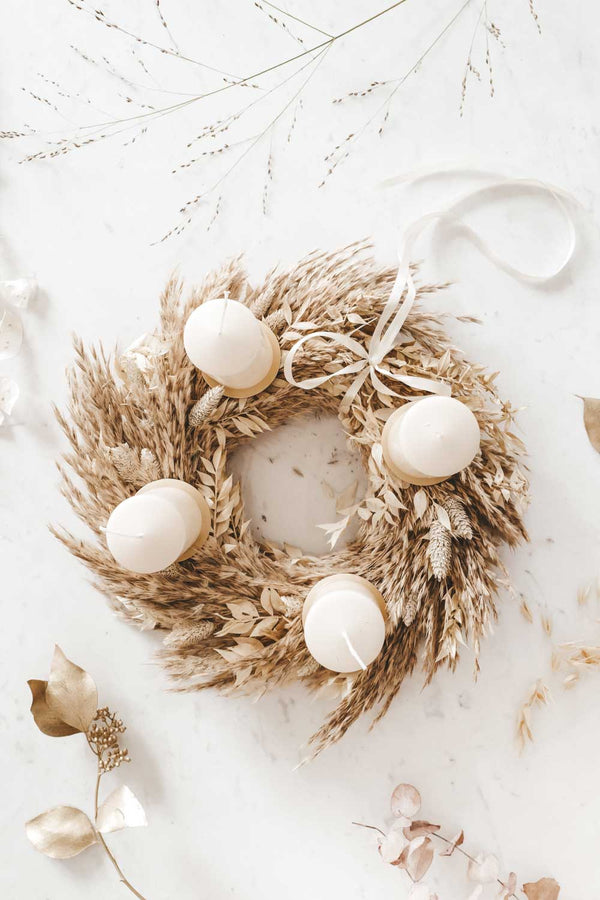 Dried Flower Christmas Wreath Gaia Gold