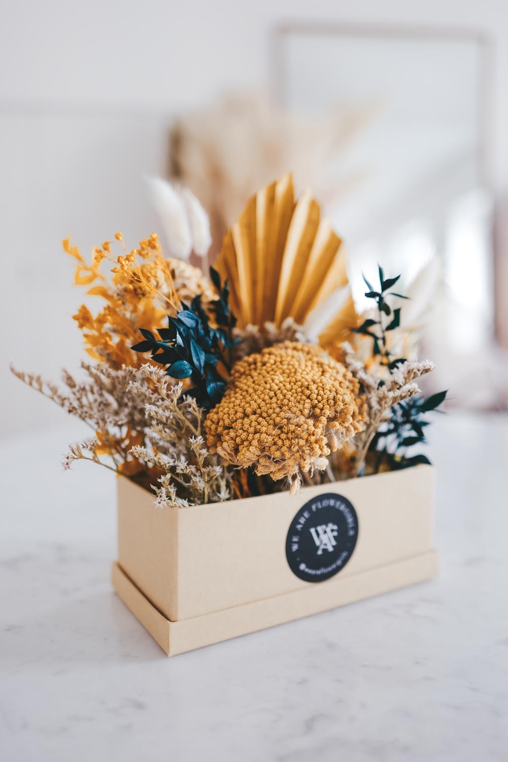 Autumn Mustard Dried Flower Box