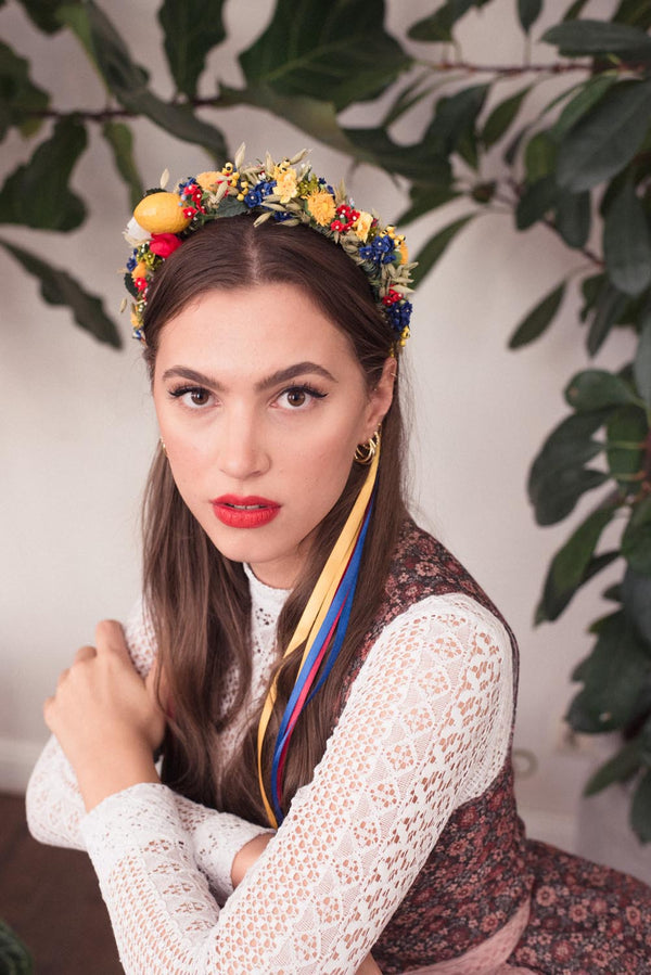 Siziliana Handmade Queen Flowercrown Tracht