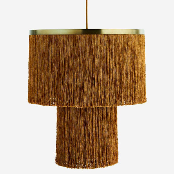 White Bungalow Tassle Lamp Gold